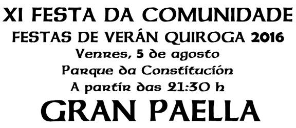 Anuncio da XI «Festa da comunidade»