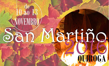 Anuncio do cartel do San Martiño 2016 no Concello de Quiroga